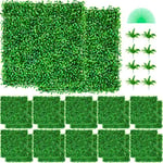 VEVOR Mur de Plantes artificielles 24 pièces. 20 x 20 Pouces, Brise-Vue haie Artificielle Vert Panneau de buis Artificiel PE, Brise-Vue Plantes artificielles 50 x 50 cm Haie Brise-Vue décoration