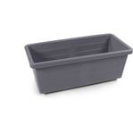 EDA - Jardinière Miami sans plateau 40 x 18,5 x 15,5cm 7L - Gris anthracite