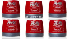6 X 250ml RED TUBS CLASSIC BRYLCREEM HAIR STYLING CREAM
