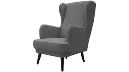 Fauteuil en tissu WILLY 2 coloris anthracite