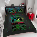 GC GAVENO CAVAILIA Printed Gamepad Kingsize Duvet Cover Sets- Multicolour Gaming Bedding with Video Game Pillow Cases- Polycotton Gamer Quilt Cover Set