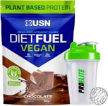 USN Diet Fuel Vegan Meal Replacement Protein Shake 880G + Shaker