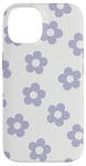 iPhone 14 Pastel Lilac and white Daisy Pattern Cute Aesthetic Retro Case