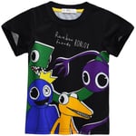 Rainbow Friends 3d-utskrift Kortärmad T-shirt Sommar Toppar med rund hals för barn Ungdom Pojkar A 7-8 Years