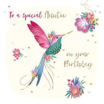 Birthday Card - Auntie Hummingbird - 3D - Talking Pictures Quality NEW