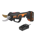 WORX NITRO - Cisaille/Sécateur Électrique sans Fil Worx Nitro 20V Brushless - Performance et Précision pour un Jardinage Facilité - WG330E (avec batterie et chargeur)