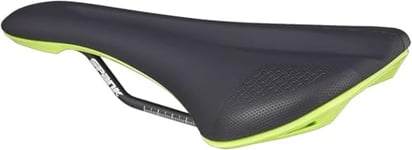 Spank OOZY 280 Selle VTT/E-Bike/Cycle/Gravel Adulte Unisexe, Noir/Vert, 265mm x 144mm