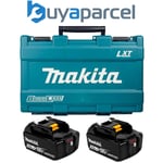 2 X Makita BL1850 18V 5.0Ah Li-Ion LXT Battery 5AH Star Battery BL1850B + Case