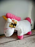 Peluche doudou coussin licorne blanc rose despicable me 3 moche et méchant