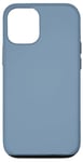 Coque pour iPhone 12/12 Pro Couleur bleu gris simple