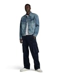 G-STAR RAW Pantalon Renato Straight Cargo Homme ,Bleu (salute D23634-D405-C742), 34W / 32L