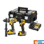 DeWalt DCK2052H1E1T-GB 18v XR Brushless DCD999/DCF850 Twin Kit Inc 1x Compact...