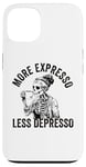 Coque pour iPhone 13 Plus d'expresso Moins de Depresso Funny Coffee Expresso Lover