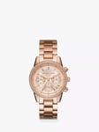 Michael Kors Women's Ritz Crystal Date Chronograph Bracelet Strap Watch