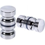 2 Pcs de Boutons Inox de Porte de Douche Coulissante Poignées de Porte de Douche en Verre pour Salle de Bain Cuisine Maison Bureau Hôtel avec Vis