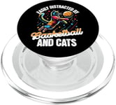 Love Cats and Basketball - Easily Distracted PopSockets PopGrip for MagSafe