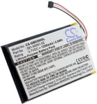 Kompatibelt med Garmin Dezl 560LT, 3.6(3.7V), 1250 mAh