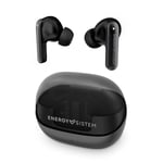 Energy Sistem Serenity ANC Casque True Wireless avec Annulation de Bruit (4 Microphones, Bluetooth 5.3, Plastique recyclé, Batterie 25 Heures, certifié IPX4) (Noir)