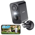 ieGeek 5MP Caméra Surveillance WiFi Exterieure sans Fil, Vision Nocturne Couleur, AI & PIR Détection Mouvement, Extérieure/Intérieure, Audio Bidirectionnel, Noir