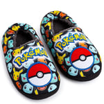 Pokémon Chaussons Enfant Garcon Pikachu Pantoufles Fantaisie Chausson Mixte Enfant 28-38 (Noir/Multi, 33 EU)