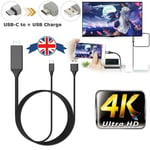 L9 USB Type C to HDMI-Compatible Mirroring Charging Cable 4K for Android Phone