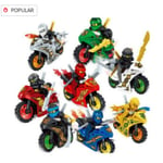 8Pcs Ninjago Motorcycle Minifigures Ninja Mini Figures Fits Blocks Toy New UK