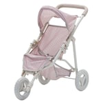 Olivia's Little World Doll Jogging-Style Pram, Pink/Cream/Grey