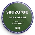 Snazaroo Classic Face and Body Paint for Kids and Adults Dark Green Colour Water