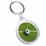 1 x Football Pitch Soccer Ball - Keyring IR02 Mum Dad Kids Birthday Gift #8681