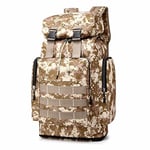 Retoo Sac à Dos Style Militaire 50L Grand Volume Sac à Dos Multifonction pour École Trekking Randonnée Camping Voyage Pêche Escalade Alpinisme Alpinisme ou Utilisation Quotidienne Noir