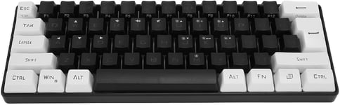 CLAVIER DE JEU FILAIRE À 60%, MINI CLAVIER DE JEU À SENSATION MÉCANIQUE, CLAVIER ULTRA COMPACT À 61 TOUCHES RÉTROÉCLAIRÉES RVB, CLAVIER ERGONOMIQUE POUR PORTABLE/PC/GAMER (NOIR)[CLA170473]