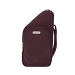 Travelon Unisex's Anti-Theft Essentials Compact Crossbody Bag, Dark Bordeaux, One Size