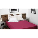 HOME LINGE PASSION, Baikal Fuchsia Fitted Sheet, 90 x 190 cm + 30 cm, 100% Cotton, 57 Thread Count, Oeko-TEX Label