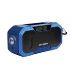 WWSUNNY Emergency Solar Powered Radios Bluetooth Speaker, Portable AM/FM Radio with Led Flashlight Ipx6 Waterproof in Outdoor Weather, Hand Crank 5000mAh Power Bank, SOS Alarm and Compass