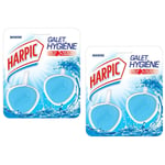 HARPIC Lot de 2 Packs de 2 Blocs Nettoyant WC Galet Hygiène Marine