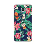 NOVAGO Compatible Samsung Galaxy A5 2016 (A510) Coque Souple Solide avec Impression de qualité - Fleur Bleu