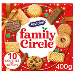 Mixed Biscuit Cookies Assortment Christmas Gift Box 400g- McVities Family Circle