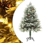 Sapin de No�l pr�-�clair� et pommes de pin vert 150cm PVC et PE