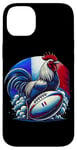 Coque pour iPhone 14 Plus Rugby Coq de Poules Joueur De Rugby Rugbyman Humour Rugby