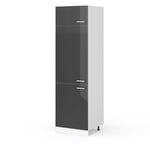 Vicco - Armoire réfrigerateur "R-Line" 60cm Anthracite brillant/Blanc