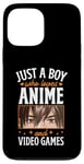 Coque pour iPhone 13 Pro Max Juste un garçon qui aime les anime et les jeux vidéo