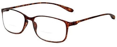 Calabria Reading Glasses - 720CB Clear Bi-Focal Flexie in Tortoise +1.00