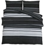 Vidaxl - Ensemble de housse de couette noir et blanc 260x240 cm Coton