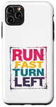 iPhone 11 Pro Max Run Fast Turn Left - Funny Track Runner Motivational Fitness Case