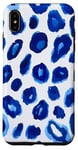 Coque pour iPhone XS Max Coque de téléphone classique à rayures blanches léopard bleu guépard