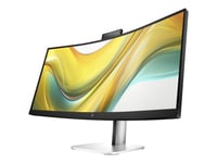 Hp 534Pm - Series 5 Pro - Led-Skjerm - Kurvet - 34" - 3440 X 1440 Wqhd @ 100 Hz - Va - 400 Cd/M² - 4000:1 - 5 Ms - Hdmi, Displayport, Usb-C - Kullsort, Naturlig Sølv (Stativ) - Smart Buy