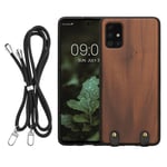 Wooden Crossbody Case Compatible with Samsung Galaxy A51 Cover Wood 