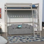 Lit mezzanine studio 90x190 + 1 sommier / Gris Taupe/ 199x151x195