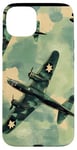 Coque pour iPhone 15 Plus Bombardier B-17G Green Pop Art Tropical B-17 Flying Fortress de la Seconde Guerre mondiale