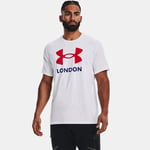 Tee-shirt Under Armour London City pour homme Blanc / Rouge / Royal XXL